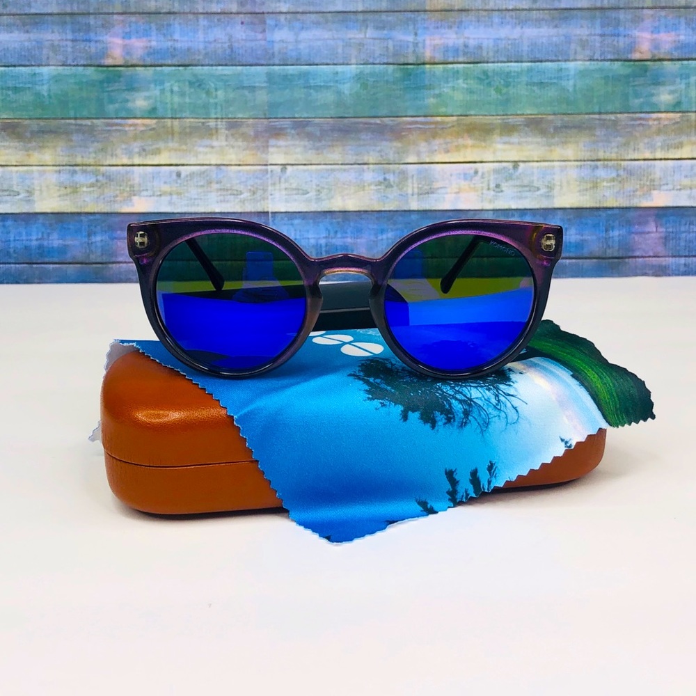 KOMONO Lulu Sunglasses Purple Haze NEW Cat Eye - Picture 3 of 10